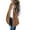 Khaki, variant on Womens Outwear Vests Sleeveless Furry Fall Winter Warm Coat With Two Pockets Artificial Wool Vest Coat Womens Lightweight Winter Coat Yellow S
