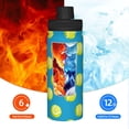 thumbnail image 5 of KLL Ball Tennis Pattern 18oz Insulated Water Bottle, Stainless Steel Sports Water Cup Flask with Spout and Handle Lid for Sports Travel Car& School, 5 of 7