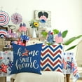 thumbnail image 2 of 4th of July Decorations Pillow Covers 16x16 Set of 4 Buffalo Plaid America Stars and Stripes Floral Throw Pillow Covers Patriotic Pillows Memorial Day Decor Cushion Case for Home, 2 of 5