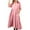 Pink, variant on Timegard Womens Dresses Ruched Button up 3/4 Sleeve Ruffle Lightweight Casual Shirts Dress with Pockets