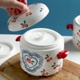 thumbnail image 2 of Ceramic Stew Pot for Home Use Assorted Color Small Soup Pot with Lid 1pc Kitchen Supply, 2 of 9