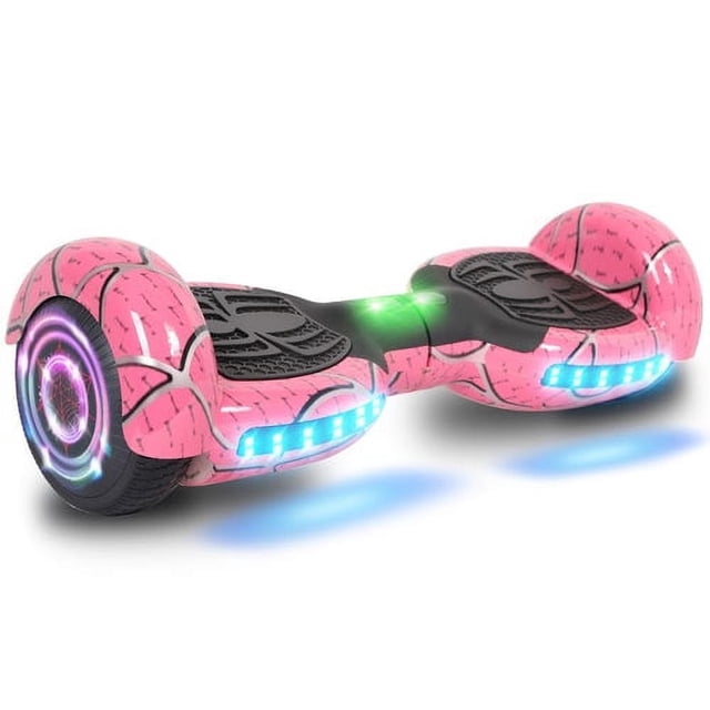Spider Hoverboard Self Balancing Scooter Hoverboards de dos ruedas de 6.5 "con altavoz Bluetooth y luces LED Scooter eléctrico para niños y adultos Hoverstar spider-pink