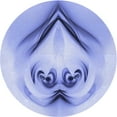 thumbnail image 1 of Ahgly Company Machine Washable Indoor Round Transitional Light Slate Blue Area Rugs, 8' Round, 1 of 7