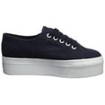thumbnail image 6 of Superga 2790 Low-Top Sneakers Navy Blue White Platform Wedge Lace Up Sneaker (6.5), 6 of 8