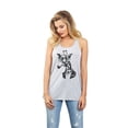 thumbnail image 2 of Thread Tank Hipster Giraffe Women's Sleeveless Flowy Racerback Tank Top Sport Grey X-Large, 2 of 5