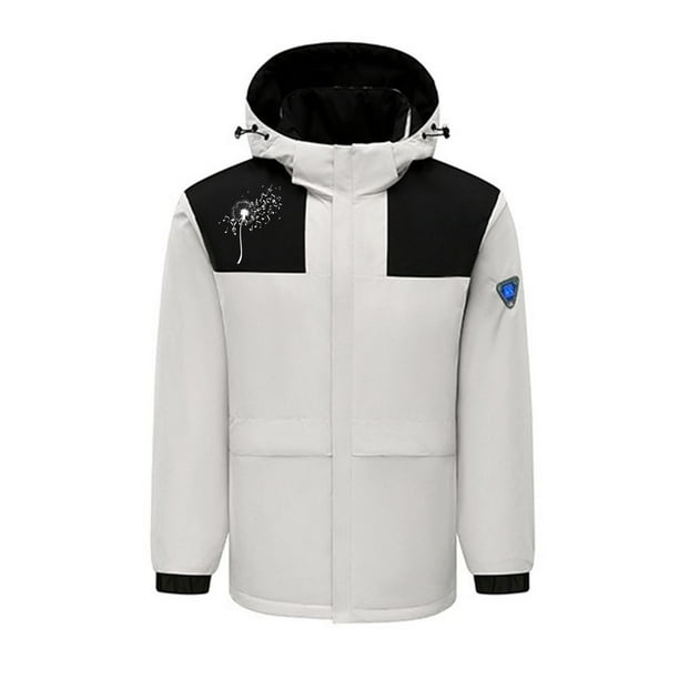 Chaquetas y abrigos de piel sintética con capucha y manga larga, con calefacción inteligente por USB, temperatura constante, resistente al viento, talla grande, para hombre y mujer, invierno, 4 unidad