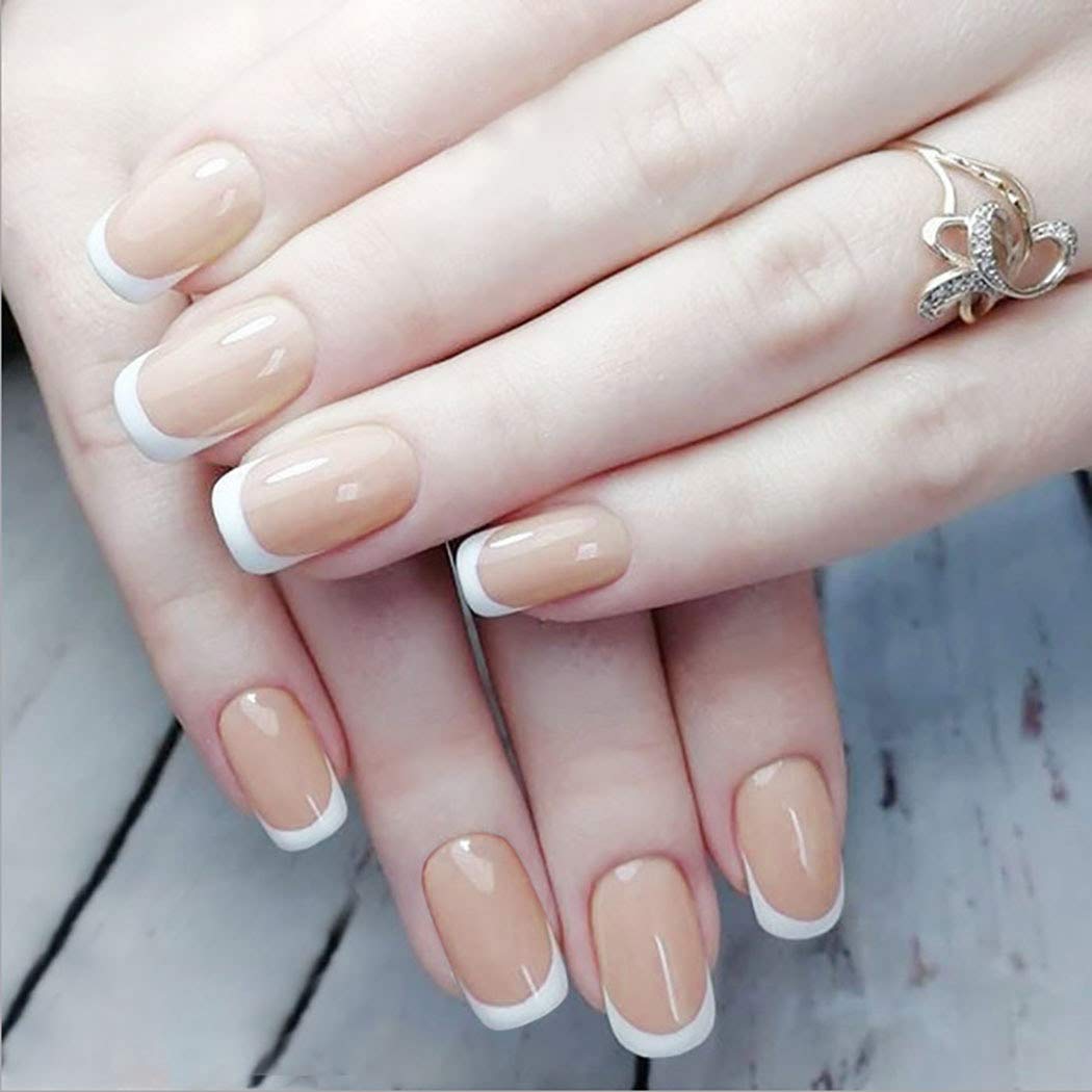 French Press On Nails Long Square Fake Nails Full Cover Artificial False Nails For Women And Girls Walmart Com Walmart Com