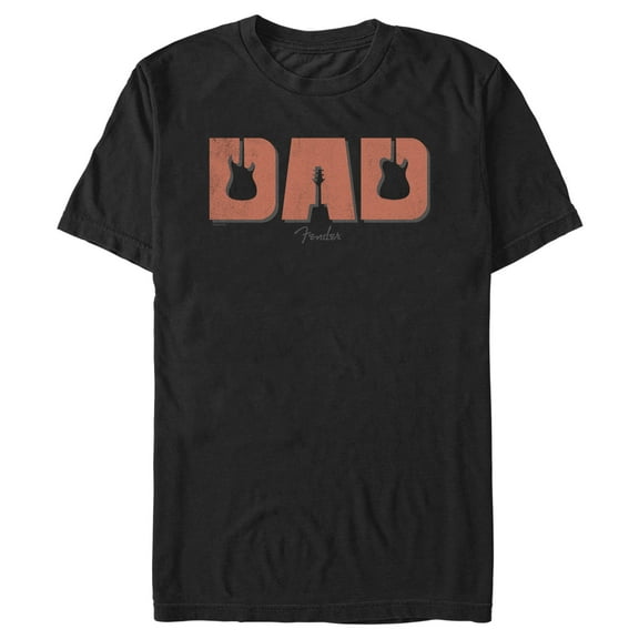 Men's Fender Father's Day Dad Logo  Graphic Tee Black Small