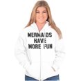 thumbnail image 3 of Mermaids Have More Fun Beach Lover Zip Hoodie Sweatshirt Women Brisco Brands L, 3 of 5