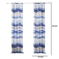 thumbnail image 5 of Benjara Oda 84" Window Curtains- Microfiber Polyester- Blue Ocean Wave Print, 5 of 6