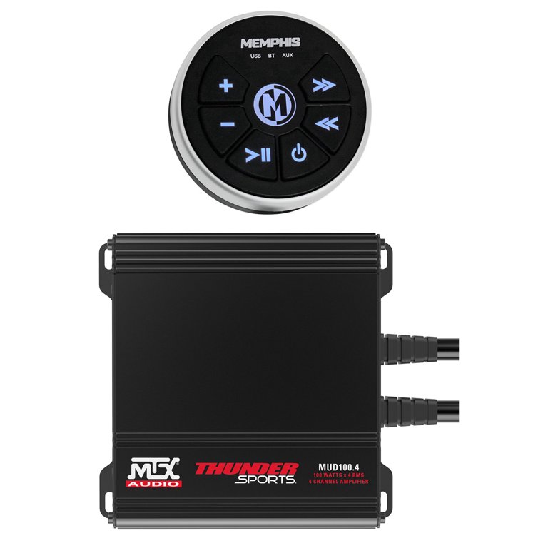 MTX MUD100.4 4-Channel Amplifier+Bluetooth Controller For Polaris