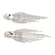 thumbnail image 5 of 2 pendientes colgantes de diamantes de imitación hechos a mano con cuentas y flecos para mujeres y niñas, boda nupcial, plata, 5 of 10