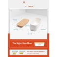 thumbnail image 2 of White Small Porcelain Butter Dish With Lid, Countertop Airtight Butter Keeper, 2 of 6