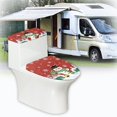 thumbnail image 6 of HELLHERO Christmas Snowman Pattern Stylish Gifts for Modern Bathrooms Elastic Bottom Toilet Lid Cover Set Stretch Soft Easy to Clean, 6 of 8