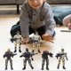 thumbnail image 4 of 6 movable military and police soldier models with joints and weapons for parent-child interaction, 4 of 4