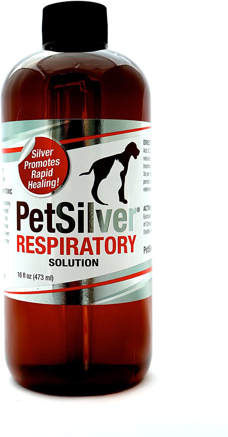 PetSilver Respiratory Solution with Chelated Silver for Cats and Dogs