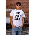 thumbnail image 4 of Best Uncle Ever Niece Nephew Men's Big & Tall Crewneck Graphic Tee Brisco Brands 3X, 4 of 5