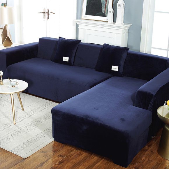Housses de Sofa Élégantes en Forme de L, Protecteur de Meuble Extensible et Durable pour Ensembles de Sectionnels - Super Doux, Housse Lavable à la Machine pour Usage Quotidien