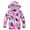 B Light Purple, variant on Cnbwig Coats for Toddler Girls Floral Printed Kids Lined Windbreaker Warm Jacket Zipper Waterproof Coat Outdoor Warm Raincoat Overcoat for Girls Kids Casual B Dark Purple 2-3 T