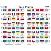 Larsen Puzzles Flags of The World 80 Piece Children's Educational Jigsaw Puzzle