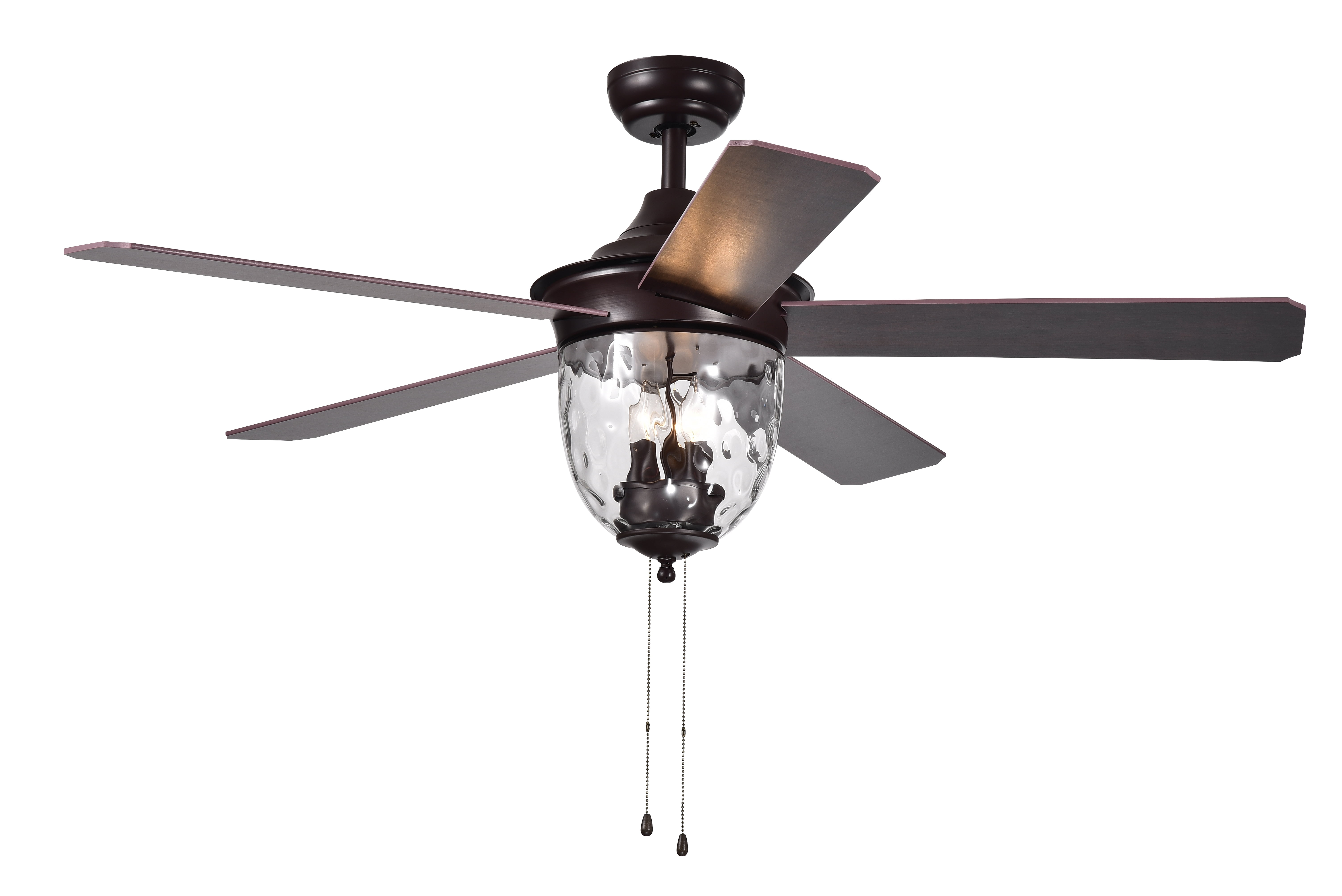 Josalie 3 Light Clear Glass 5 Blade Brown Finish 52 Inch Ceiling Fan Josalie 3 Light Clear Glass 5 Blade Brown Finish 52 Inch Ceiling Fan Com