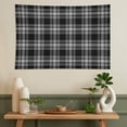 thumbnail image 4 of Menzies Black Plaid Tartan Scottish Family Pattern Wall Tapestry 40"x60" Lightweight, Wrinkle-Resistant Hanging Blanket for Bedroom Living Room Decor, 4 of 6
