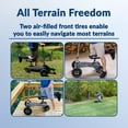 thumbnail image 3 of KneeRover Hybrid All Terrain Fusion Knee Scooter with 4-Wheel Steering - Heavy Duty, Platinum Gray, 3 of 6