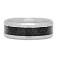 thumbnail image 3 of Men's Cobalt 6.8mm Comfort Fit Ring with Black Carbon Fiber Inlay, Size 7.5, 3 of 7