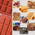 thumbnail image 2 of 2 Pcs Moule Gaufres, Bakeware Moule Biscuit Outil Cuisson de Cuisine Moules Biscuits Aux Gaufres en Silicone 20 Trous, pour Gteaux, Biscuits, Bage, 2 of 5