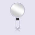 thumbnail image 1 of Espejo de tocador giratorio flexible de doble cara, de metal, con aumento de 15x, ideal para mujeres y niñas (blanco)., 1 of 1