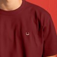 thumbnail image 5 of Dalix Lil Smile Heavyweight Soft Tee Short Sleeve Cotton Shirt Mens in Brick Red 3XL XXX-Large, 5 of 5
