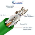 thumbnail image 3 of Cat6 Riser Cable 1000ft Ethernet LAN RJ45 CCA 23AWG 550MHz CMR Bulk Cable Green, 3 of 5