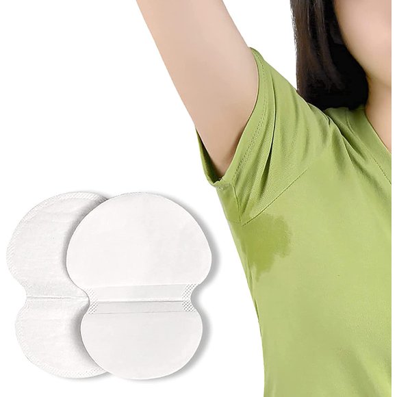 50 Pack Underarm Sweat Pads - Disposable Armpit Sweat Pads To Fight Hyperhidrosis And Excessive Sweating For Women And Men - Non Visible Dress Shields / Guard Provides Armpit Protection, 2PCS/Pack
