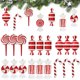 thumbnail image 2 of Colgantes de bastón de caramelo rojo con forma de piruleta grande para Navidad, adornos de bolas colgantes para árbol de Navidad 2024, decoración navideña para el hogar, regalo de Año Nuevo, 2 of 5