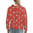 thumbnail image 7 of Wukai merry Christmas gnome Print Womens Hoodies Fleece Sweatshirts Long Sleeve Sweaters Pullover Fall Outfits Winter Clothes-Small, 7 of 7