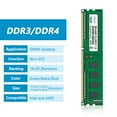 thumbnail image 2 of DDR3 DDR4 4GB 8GB 16GB Desktop Memories Ram PC4 1.2V 2133 2400 2600 3200Mhz PC3 1.5V 8500 10600 12800 Computer DIMM Memory Ram DDR3 2x8GB 1066MHz, 2 of 5