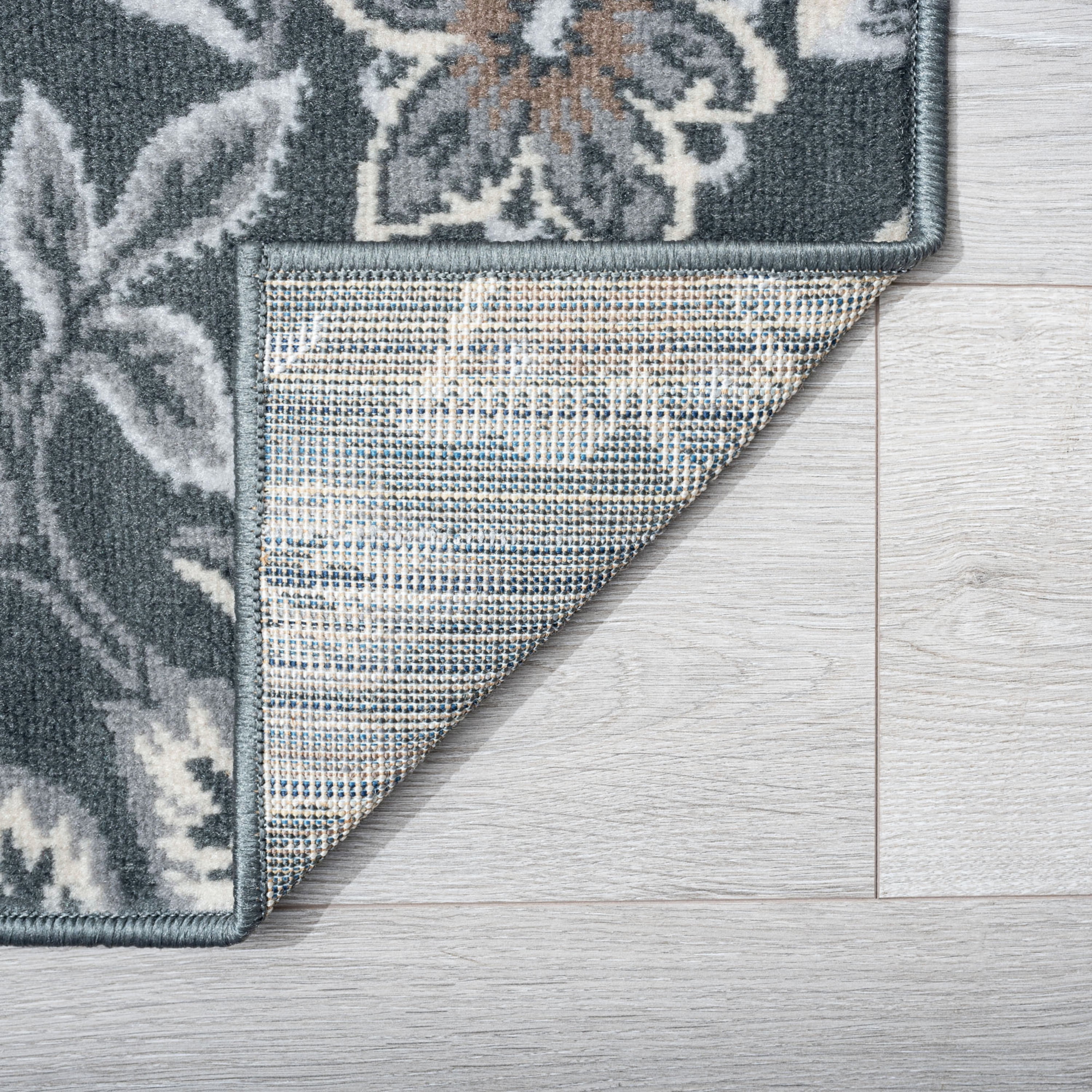 Madison Traditional 9' x 12' Dark Gray Polypropylene Indoor Area Rug