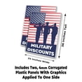 thumbnail image 2 of Military Discounts (24" X 36") 4mm Corrugated Plastic Panel, Graphics Applied To 1 Side (Pk of 2), 2 of 4