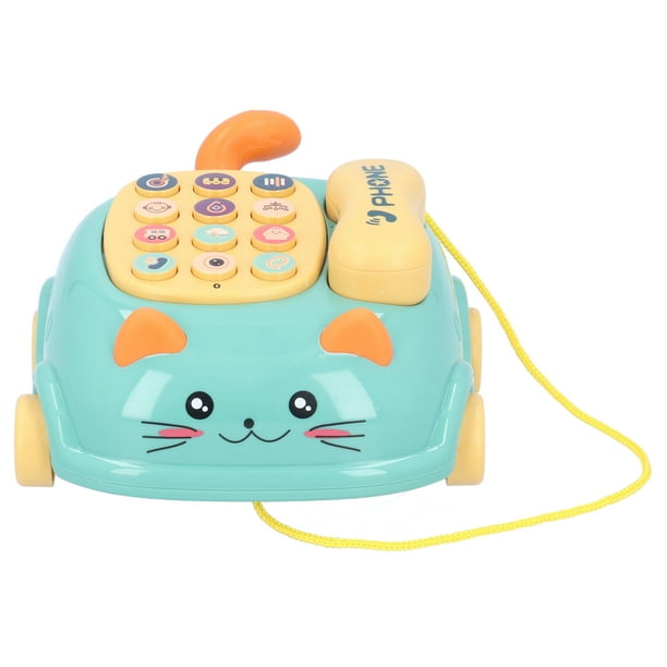 Garosa bébé téléphone portable jouet, bébé téléphone portable jouet  multifonctionnel dessin animé simulé téléphone glisser fixe pour les enfants,  bébé jouet téléphone 