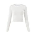 thumbnail image 4 of No Boundaries Seamless Crewneck Tee with Long Sleeves, Women’s, 4 of 4
