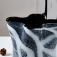 thumbnail image 5 of Xanthippe Irregular Hand-blown Colored Glaze Vase；Table Vase；Wide-mouth Vase；Modern Sculptural Vase, 5 of 10