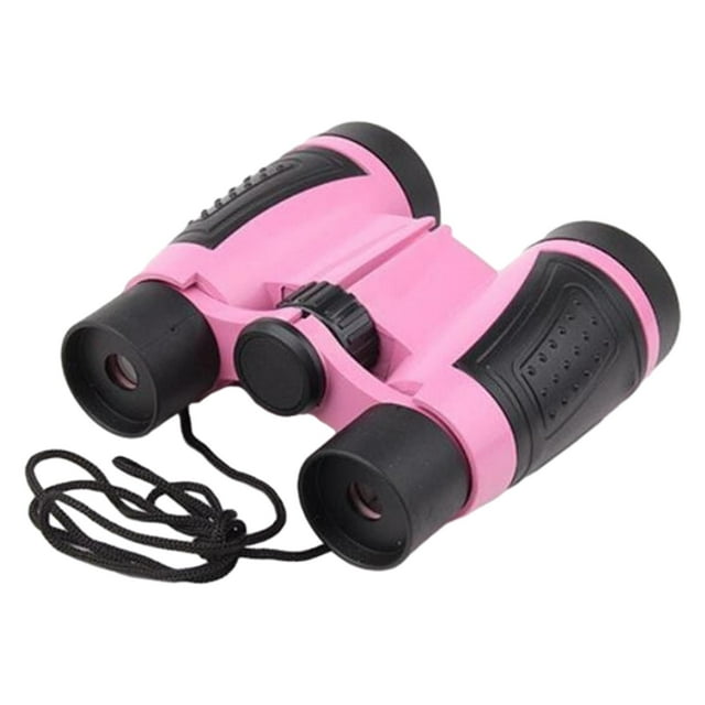 Prismáticos CUTICAT para niños y adultos binoculares juguete de aumento rosa