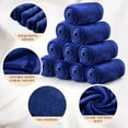 thumbnail image 6 of 12 Pcs Flannel Fleece Throw Blanket Bulk 50 x 60 Inch Soft Fleece Blanket Warm Throw Blanket Coral Blankets for Couch Sofa Home Wedding Gifts Season (Navy Blue), 6 of 13