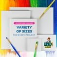 thumbnail image 4 of KEFF Stretched Canvas for Painting - 10-Pack - 2 of Each 4x4, 5x7, 8x10, 9x12 and 11x14 Canvas - 100% Cotton Pre-Primed, Great for Pouring, Acrylic, Oil, Wet and Dry Art Media, 4 of 7