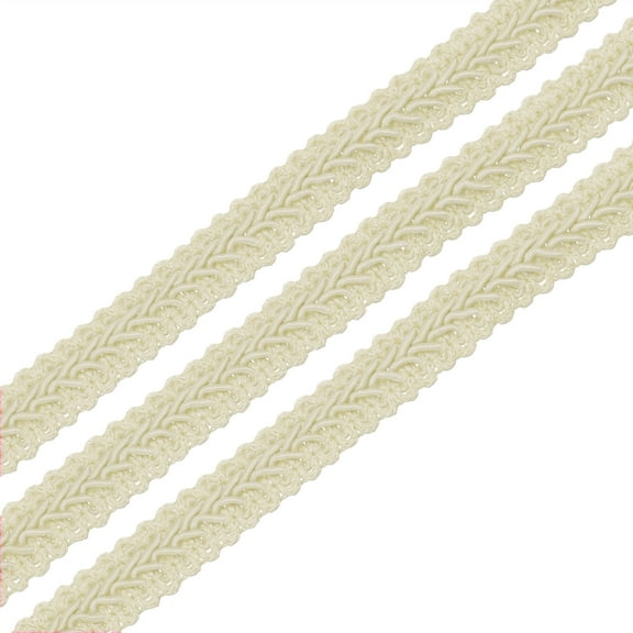 2pcs Gimp Braid Trim, 13 Yards x 1/2"(12mm) Curtain Upholstery Trim for DIY Craft, Beige