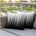 thumbnail image 2 of Outdoor Waterproof Pillow Covers White Black Striped Line Decorative Throw Pillow Protectors,Pillowcase Cushion Cases for Patio Sofa Garden Couch,16x16in,Pack of 2, 2 of 14