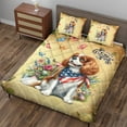 thumbnail image 3 of Cavalier King Charles Spaniel Celebrates Spring and Happy Easter Quilt Bedding Set Dog Lover Gifts 1 Blanket Bed Cover 2 Pillowcases - 02001, 3 of 5