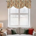 thumbnail image 3 of Tie Up Valances for Windows, Fall Leaves Adjustable Valance Curtains Window Treatment for Living Room/Bedroom, Farmhouse Beige Botanical Leaf Autumn Rod Pocket Kitchen Curtains & Drapes 54x18 Inch, 3 of 9