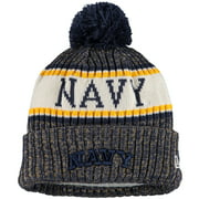 Men's New Era Navy Navy Midshipmen Team Logo Sport Cuffed Knit Hat with Pom - OSFA
