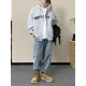 thumbnail image 2 of Pantalones vaqueros con bolsillos para hombre, pantalones vaqueros para hombre, pantalones harén recortados, negros, moda coreana, clásicos, originales, Harajuku, holgados, Kpop, suaves, 2 of 5